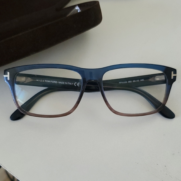Tom Ford Dual-Tone Blue and Brown Eyeglasses